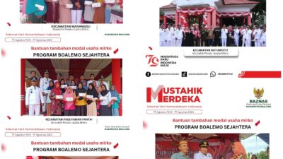 Peringati HUT RI ke – 79, BAZNAS Boalemo Bantu 124 Pelaku Usaha Mikro